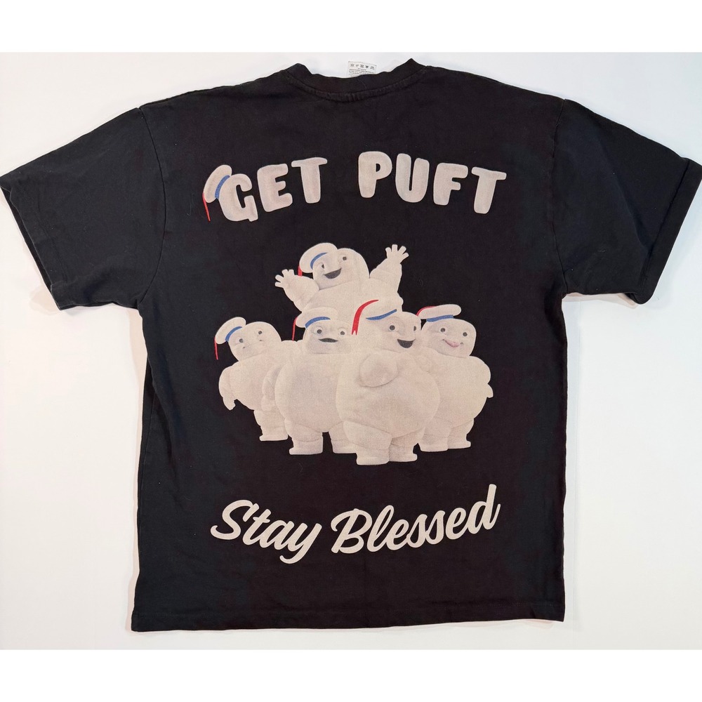 EHPlabs x Ghostbusters Get Puft Stay Blessed Black‎ Graphic T-Shirt Small